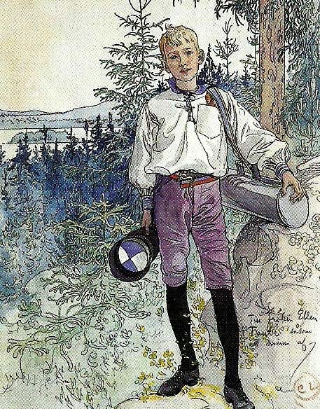 Carl Larsson lllustration till ansnittet till en gosse